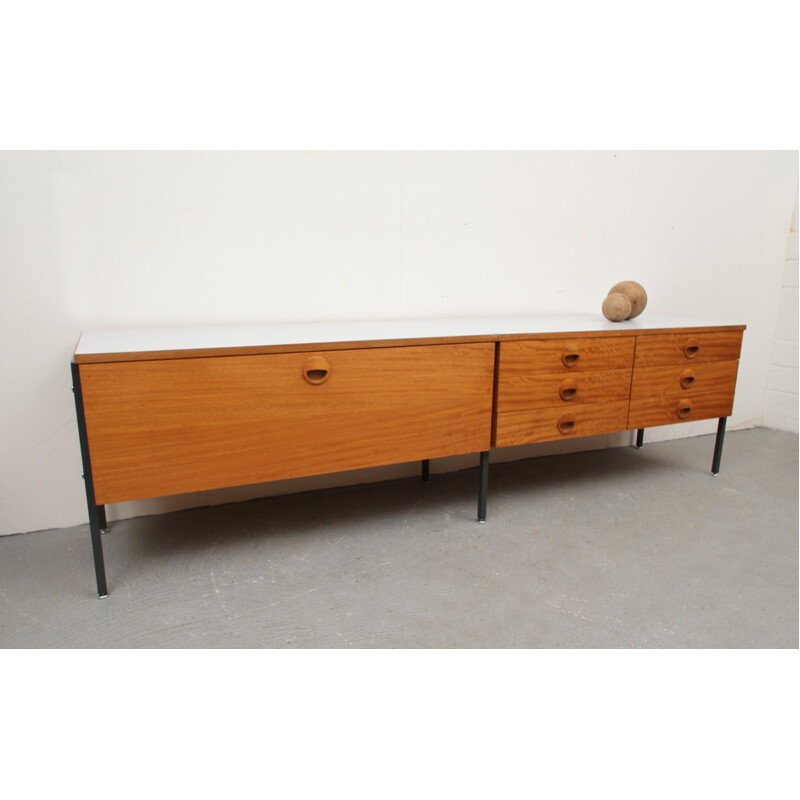 Lowboard in teak and formica - 1960s