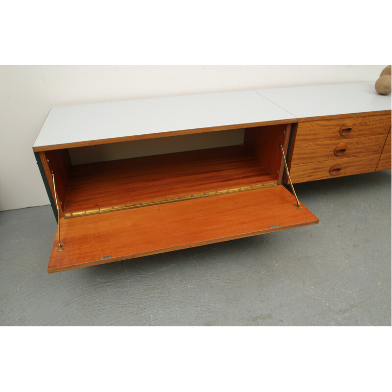 Lowboard in teak and formica - 1960s