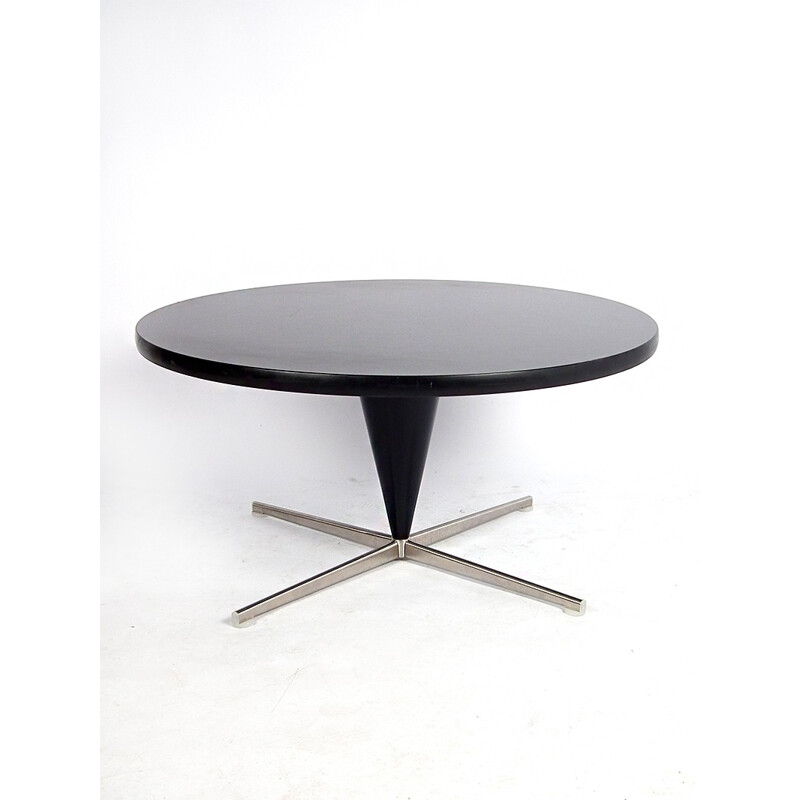 Mid-century "Cone" table in steel and black plastic, Verner PANTON - 1950s