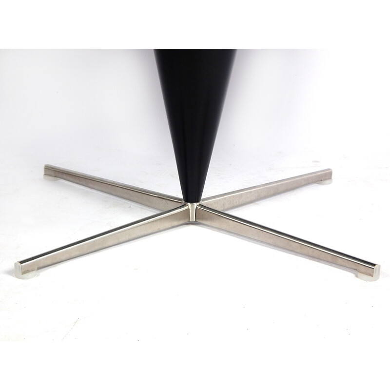 Mid-century "Cone" table in steel and black plastic, Verner PANTON - 1950s