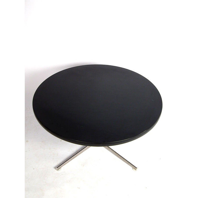 Mid-century "Cone" table in steel and black plastic, Verner PANTON - 1950s