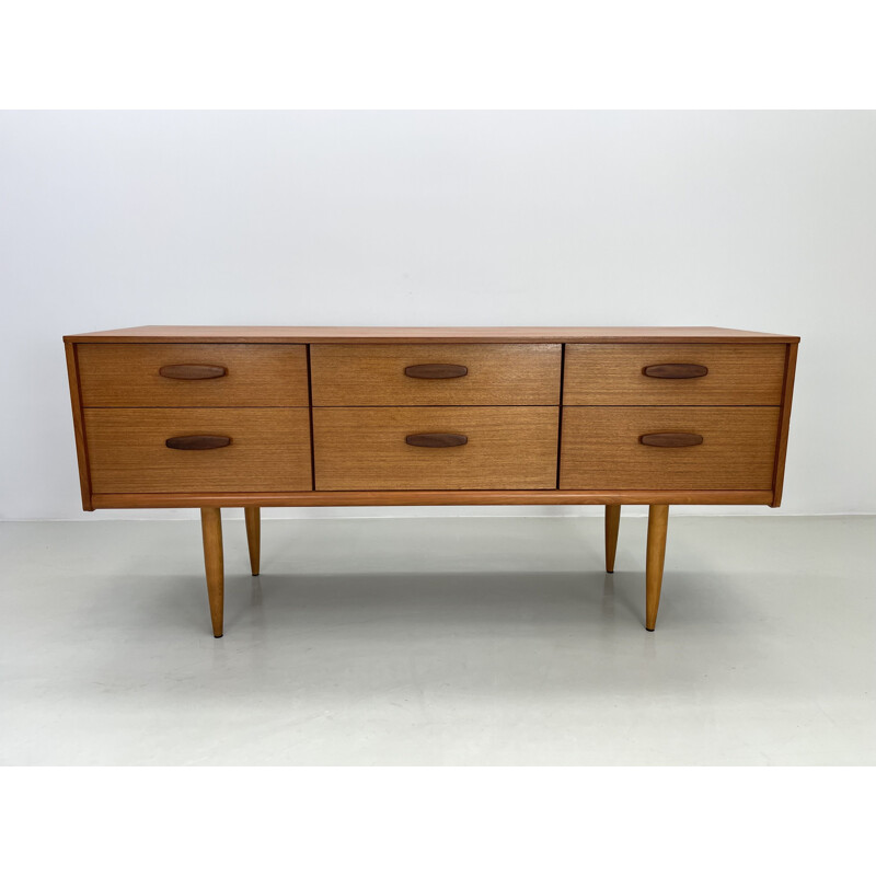 Vintage teak sideboard by Frank Guille for Austinsuite, England 1960s