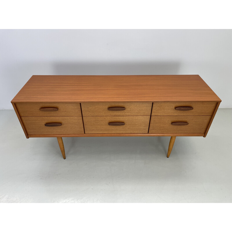 Vintage teakhouten dressoir van Frank Guille voor Austinsuite, Engeland 1960