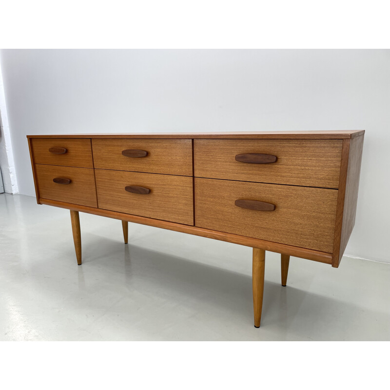 Vintage teak sideboard by Frank Guille for Austinsuite, England 1960s