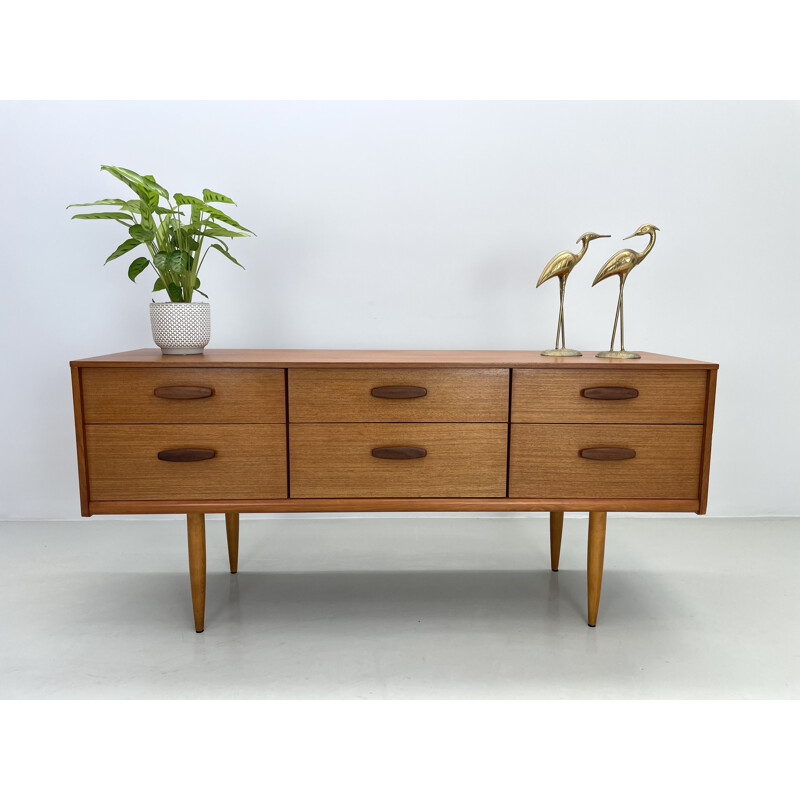 Vintage teak sideboard by Frank Guille for Austinsuite, England 1960s