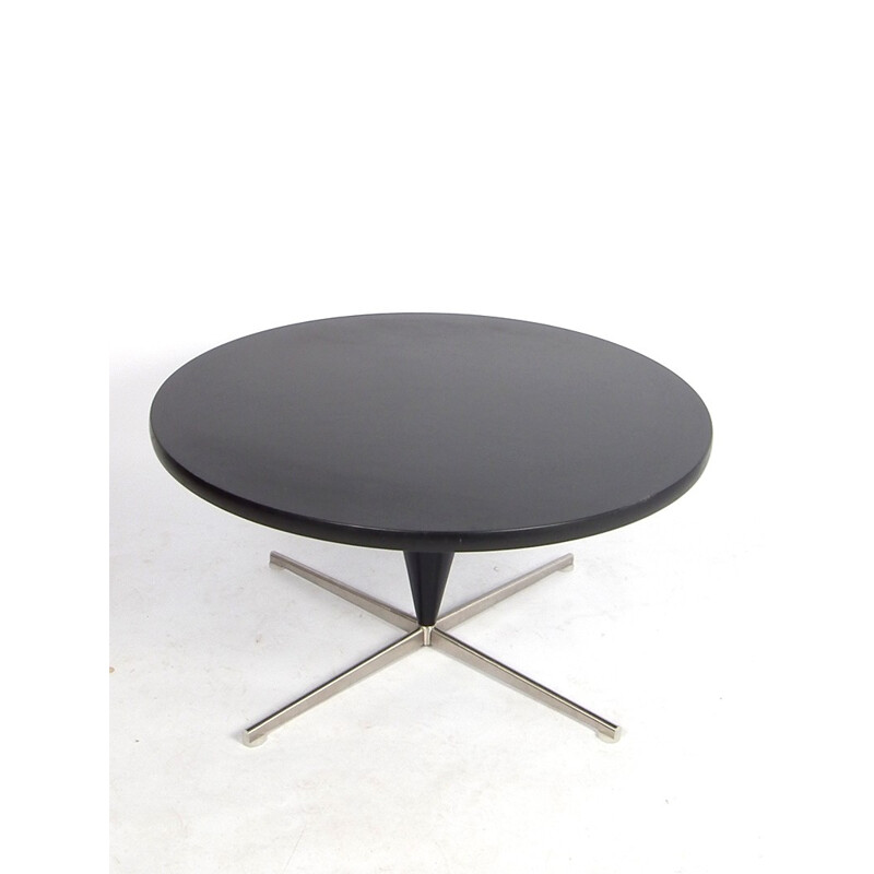 Mid-century "Cone" table in steel and black plastic, Verner PANTON - 1950s