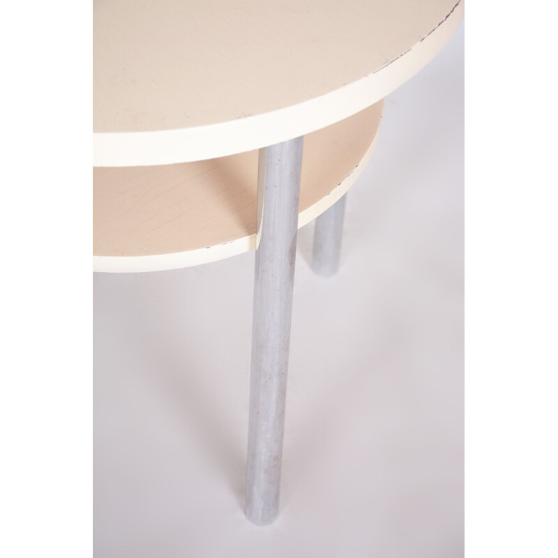 Vintage white side table by Mücke Melder, Czechia 1930s