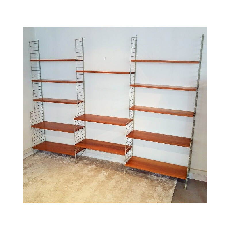 Vintage modular shelving system, Nisse STRINNING - 1960s