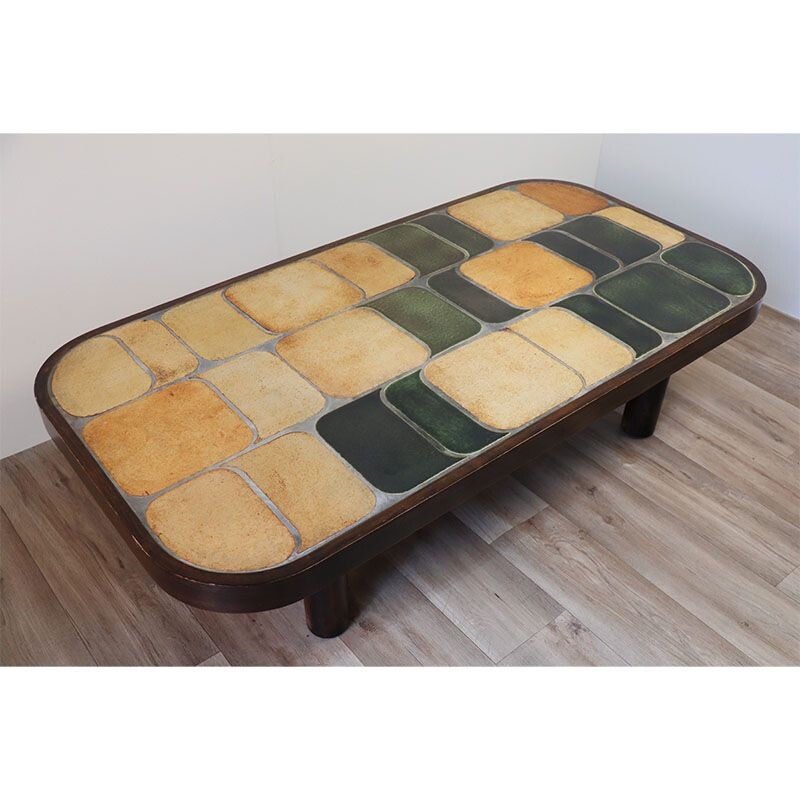 Vintage coffee table "Shogun" by Roger Capron, 1960s