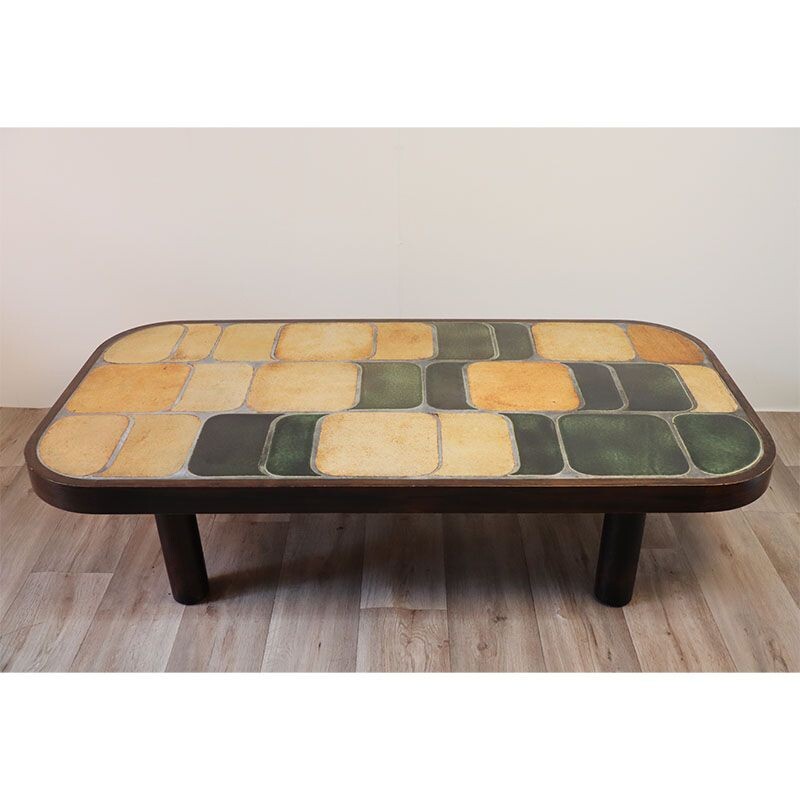 Vintage coffee table "Shogun" by Roger Capron, 1960s