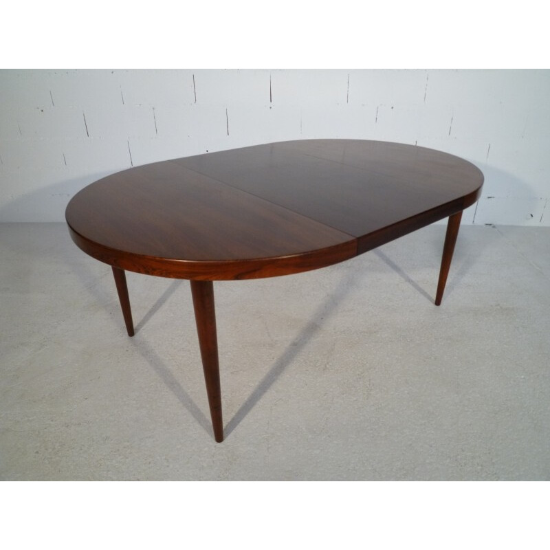 Round rosewood table, Kai KRISTIANSEN - 1960s