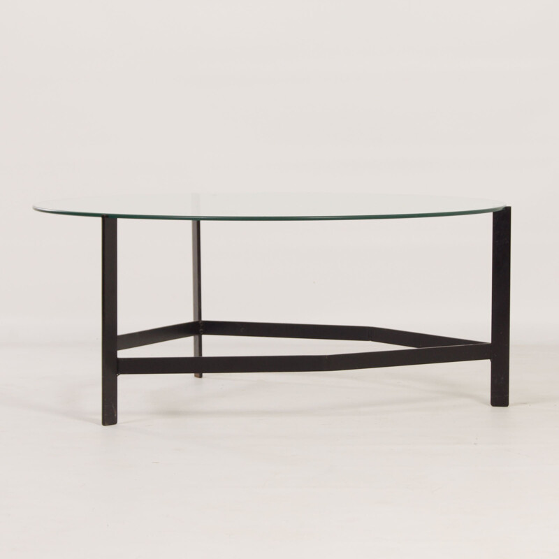 Vintage glass coffee table by Rudolf Wolf for Rohé Noordwolde, 1960s