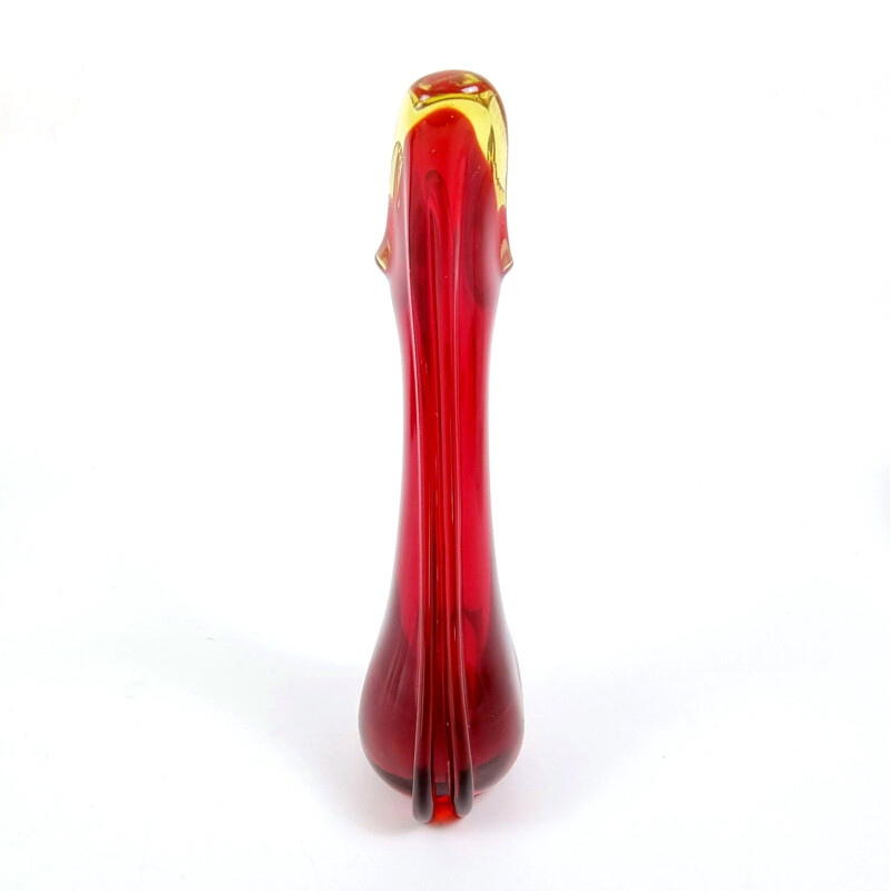Vase vintage en verre de Murano Sommerso par Flavio Poli, Italie 1960
