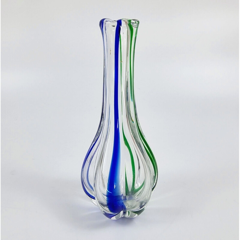 Vase vintage  en verre d'Archimede Seguso, Italie 1970