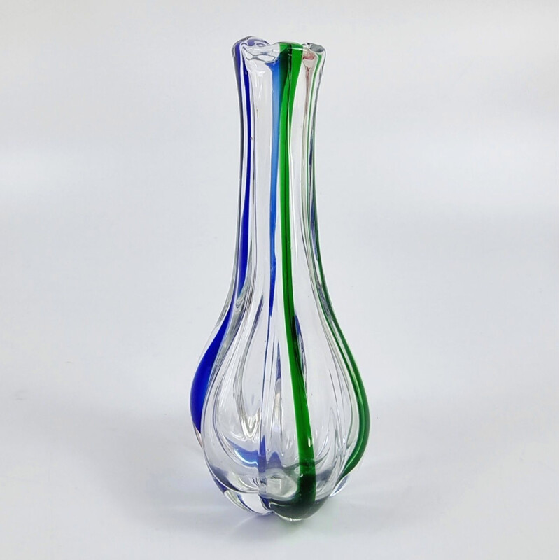 Vase vintage  en verre d'Archimede Seguso, Italie 1970