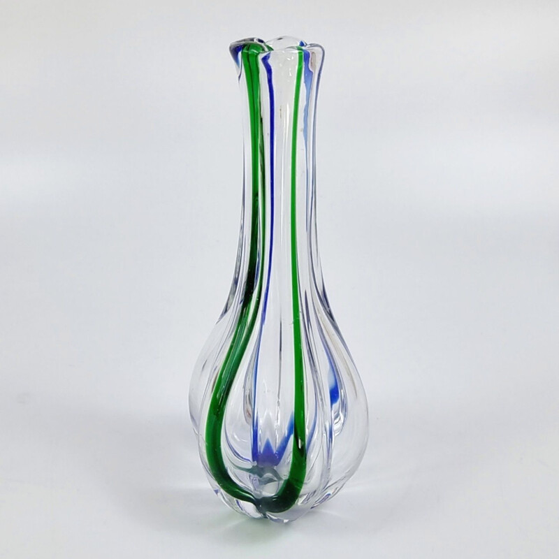 Vintage Glass Vase by Archimede Seguso, Italian 1970s