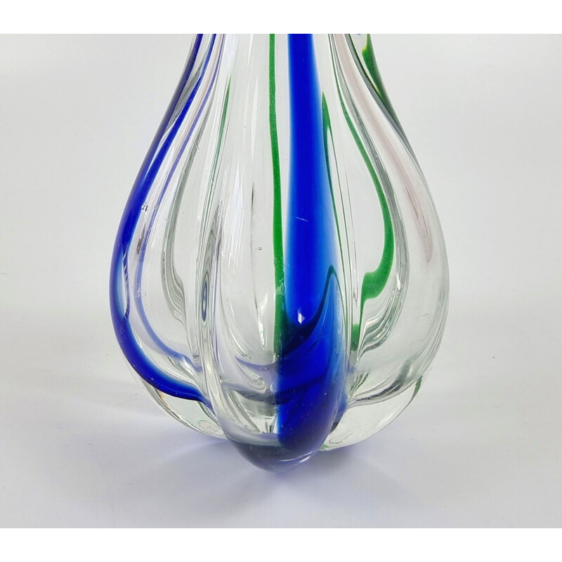Vaso de vidro Vintage de Archimede Seguso, Itália 1970