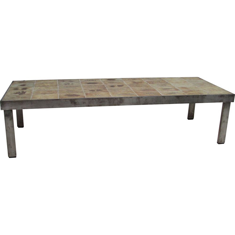 Vintage coffee table Garrigue by Roger Capron