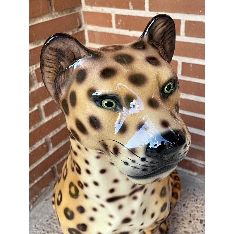 Leopardo Vintage em cerâmica