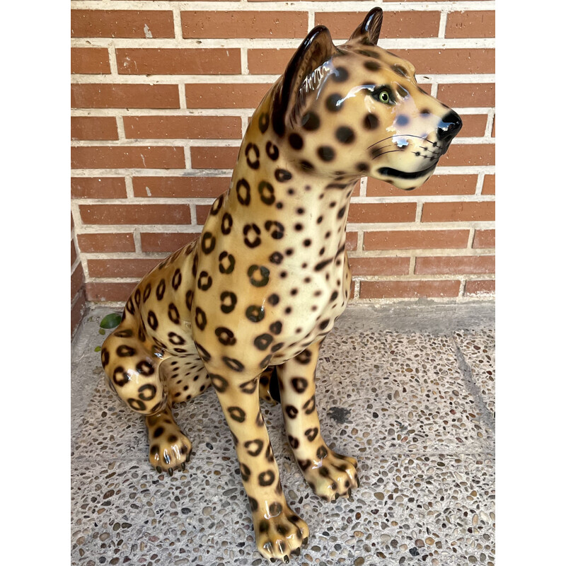 Vintage ceramic leopard