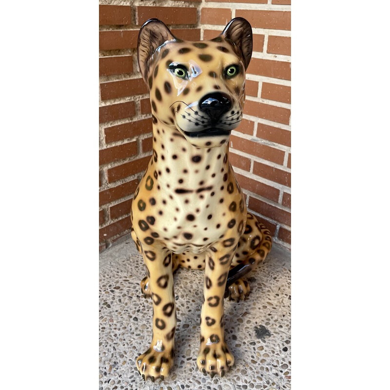 Vintage ceramic leopard