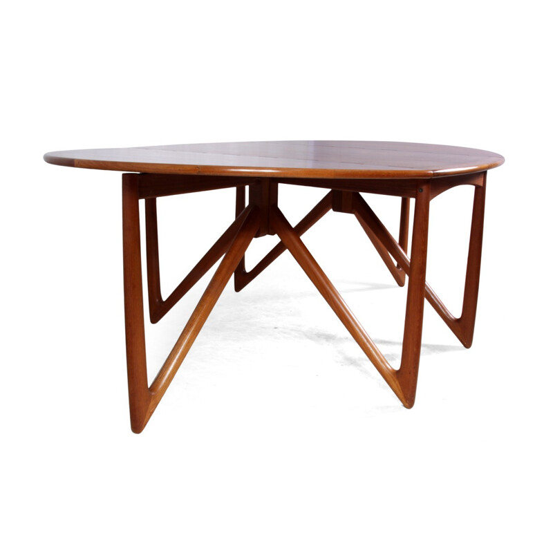 Mid century Jason Mobler table in teak, Kurt OSTERVIG - 1960s