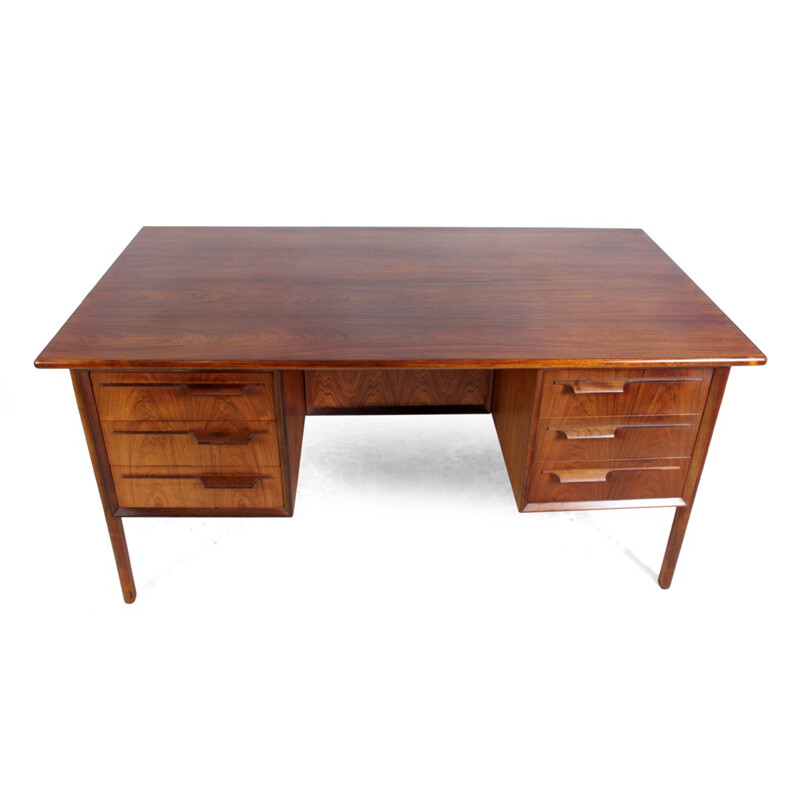 Mid century bi-face desk in rosewood - 1960s