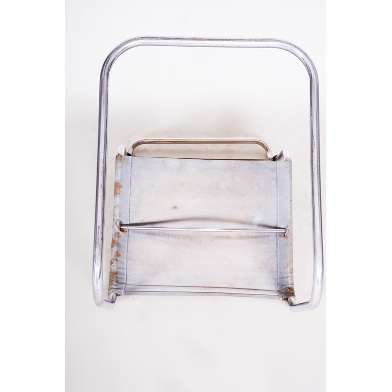 Chaise vintage en tissu et chrome de Marcel Breuer pour Robert Slezak