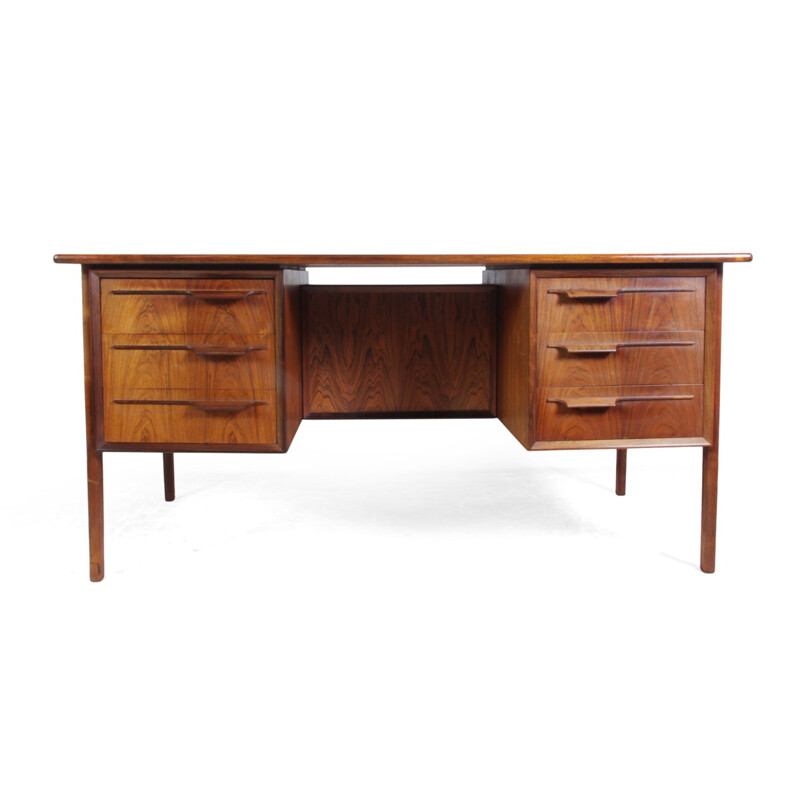 Bureau scandinave en palissandre à double face - 1960