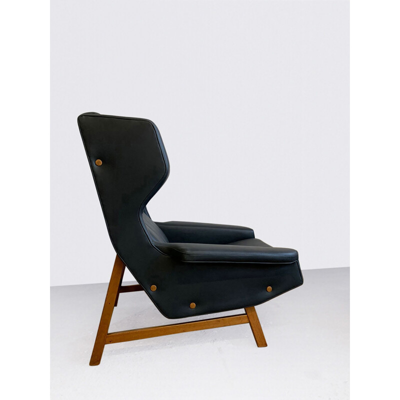 Vintage Wingback 877 armchair by Gianfranco Frattini for Cassina, 1959