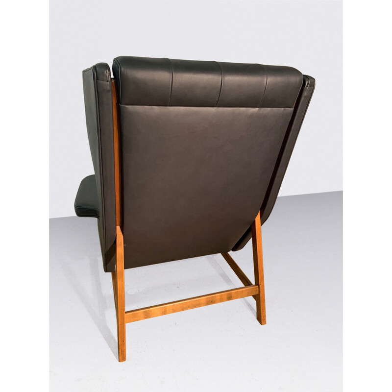 Vintage Wingback 877 armchair by Gianfranco Frattini for Cassina, 1959