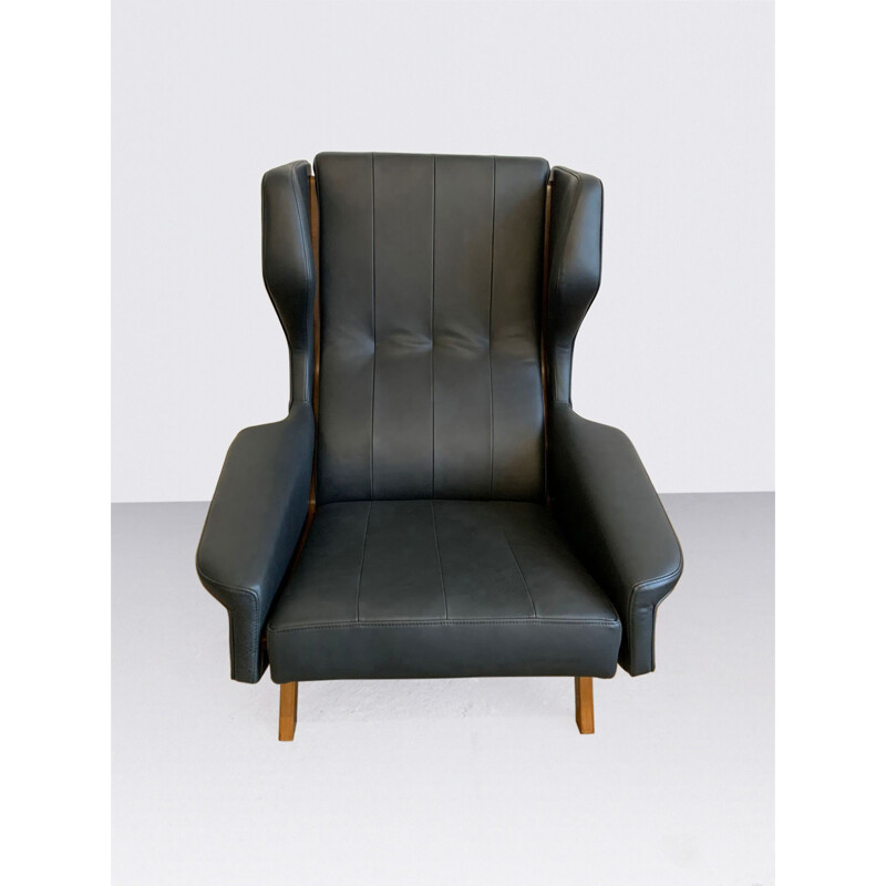 Vintage Wingback 877 armchair by Gianfranco Frattini for Cassina, 1959