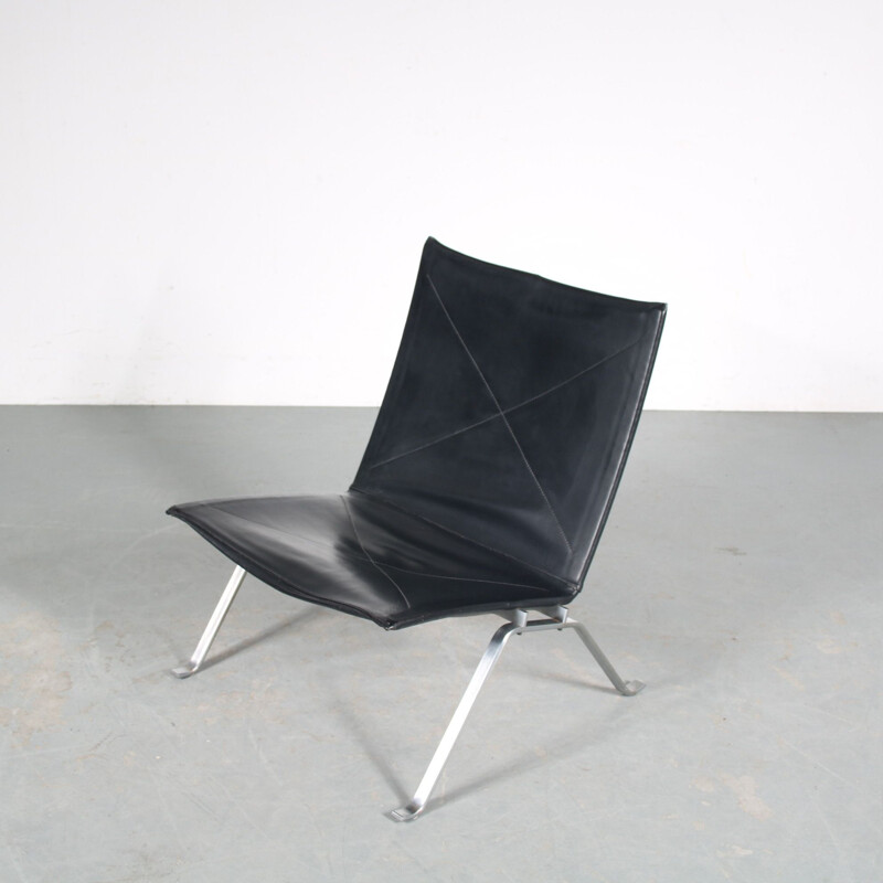 Pk22 poltrona vintage de Poul Kjaerholm para Fritz Hansen, Dinamarca 1990