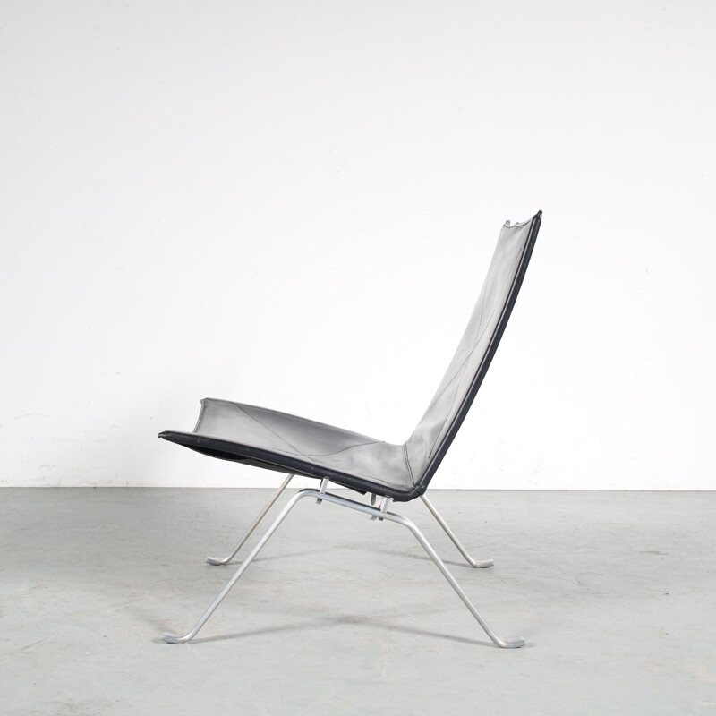 Pk22 poltrona vintage de Poul Kjaerholm para Fritz Hansen, Dinamarca 1990