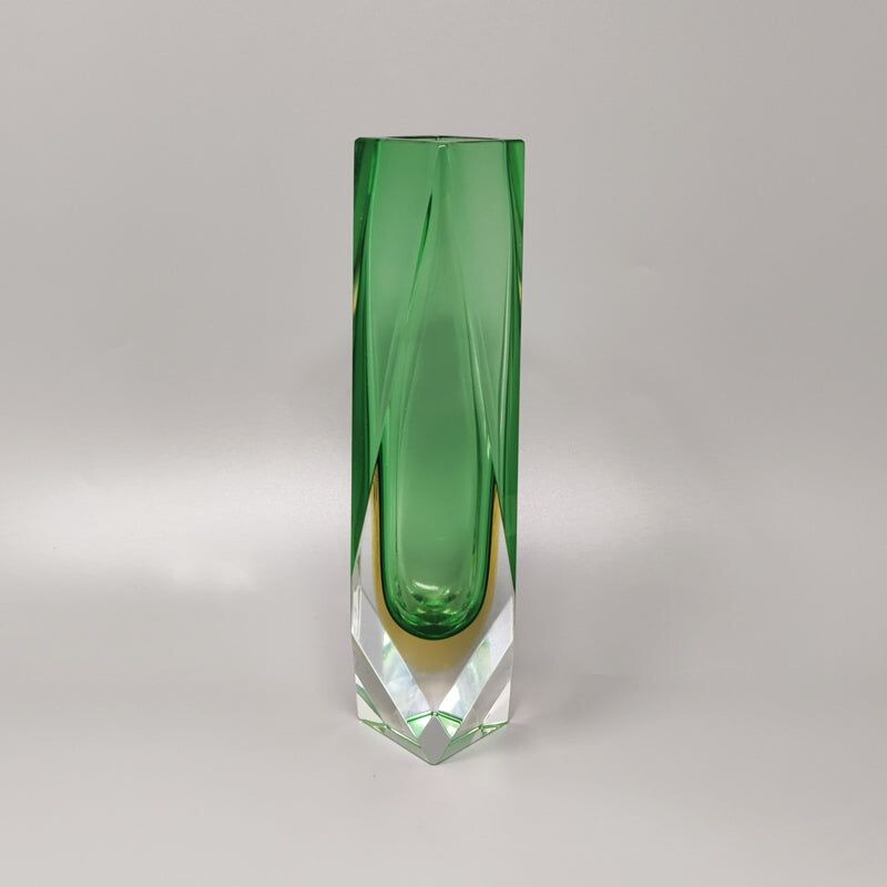 Vintage green vase by Alessandro Mandruzzato, Italy 1960s