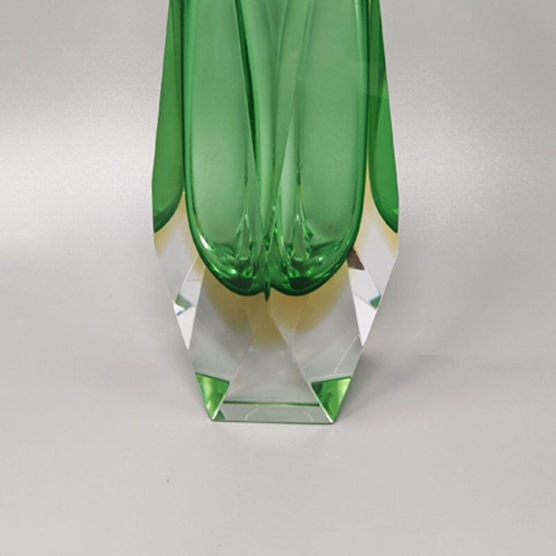 Vase vert vintage d'Alessandro Mandruzzato, Italie 1960