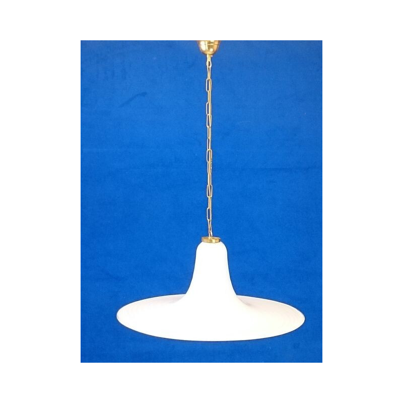 Mid century hanging lamp in opaline glass - 1960s