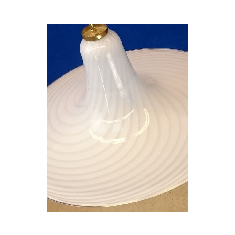 Mid century hanging lamp in opaline glass - 1960s