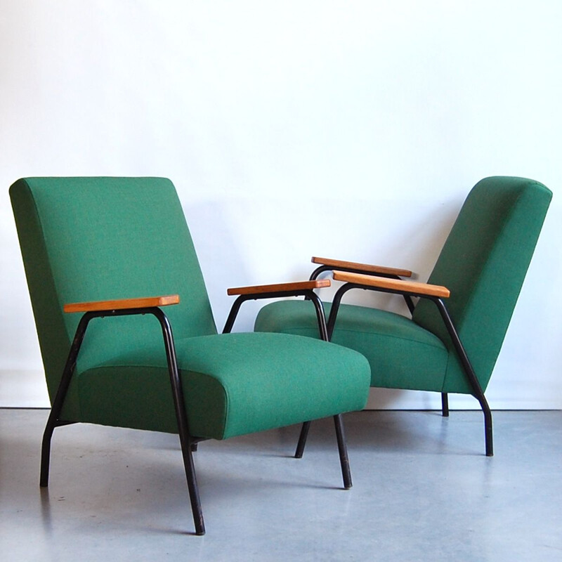 Pair of vintage Rio armchairs by Pierre Guariche for Meurop, 1960