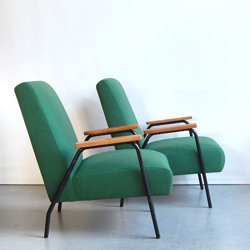 Pair of vintage Rio armchairs by Pierre Guariche for Meurop, 1960