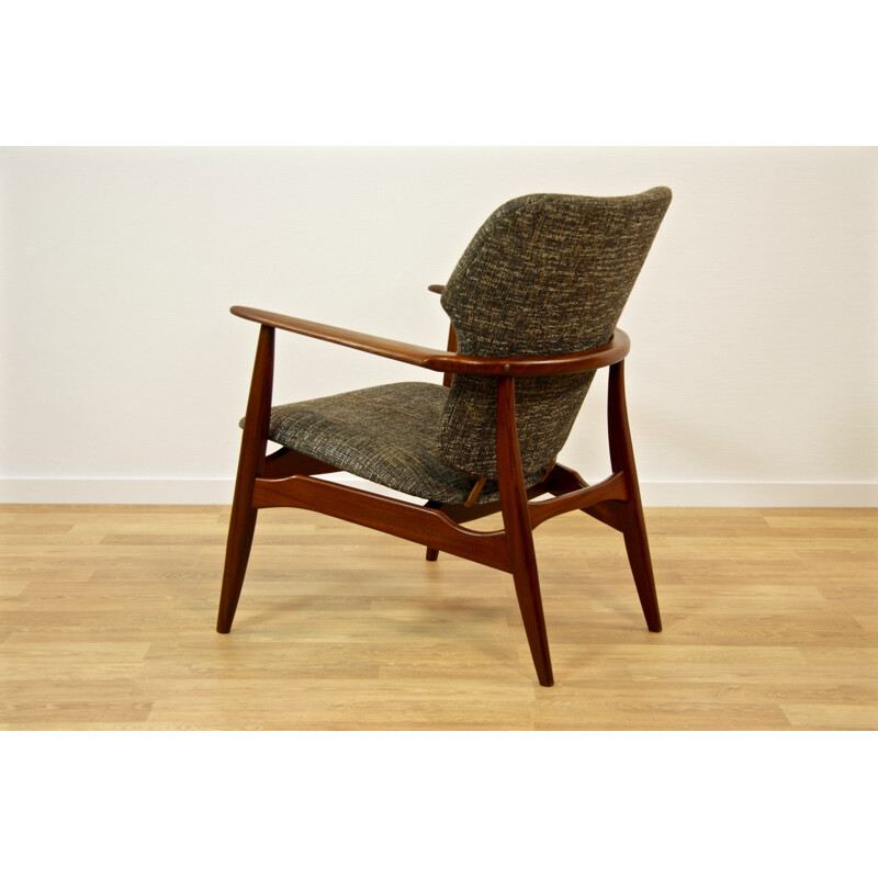 Fauteuil Wébé en teck et tissu - 1960