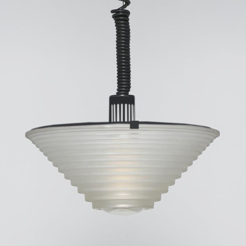 Vintage Artemide "Egina 38" pendant lamp by Angelo Mangiarotti, Italy 1970s