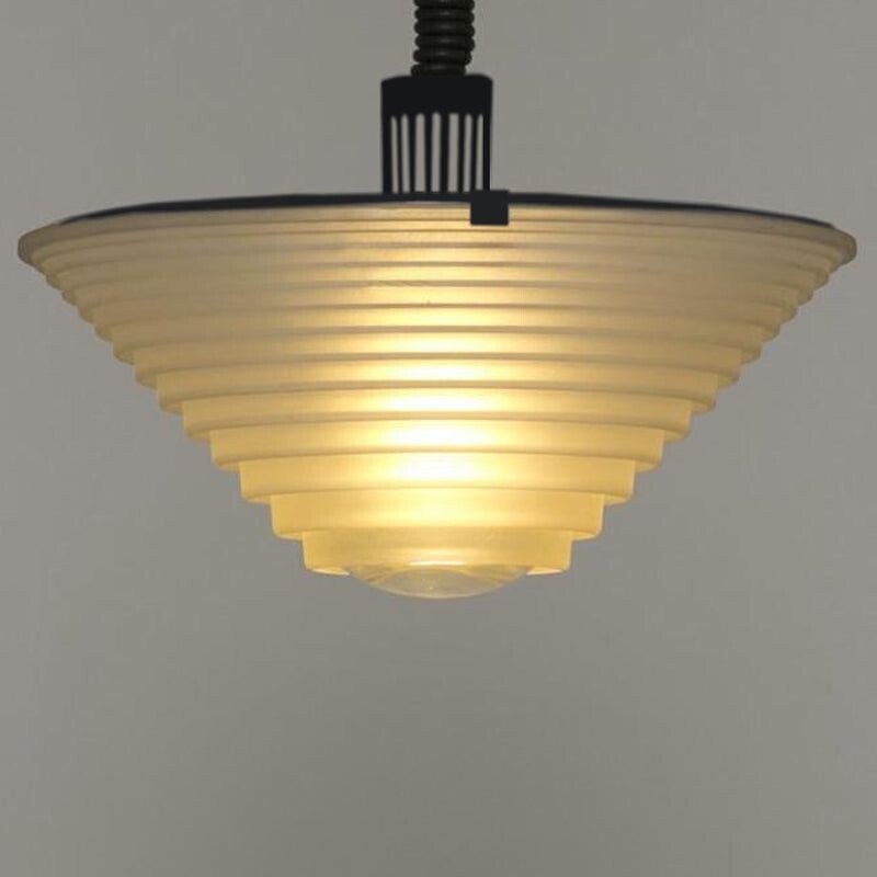 Vintage Artemide "Egina 38" pendant lamp by Angelo Mangiarotti, Italy 1970s