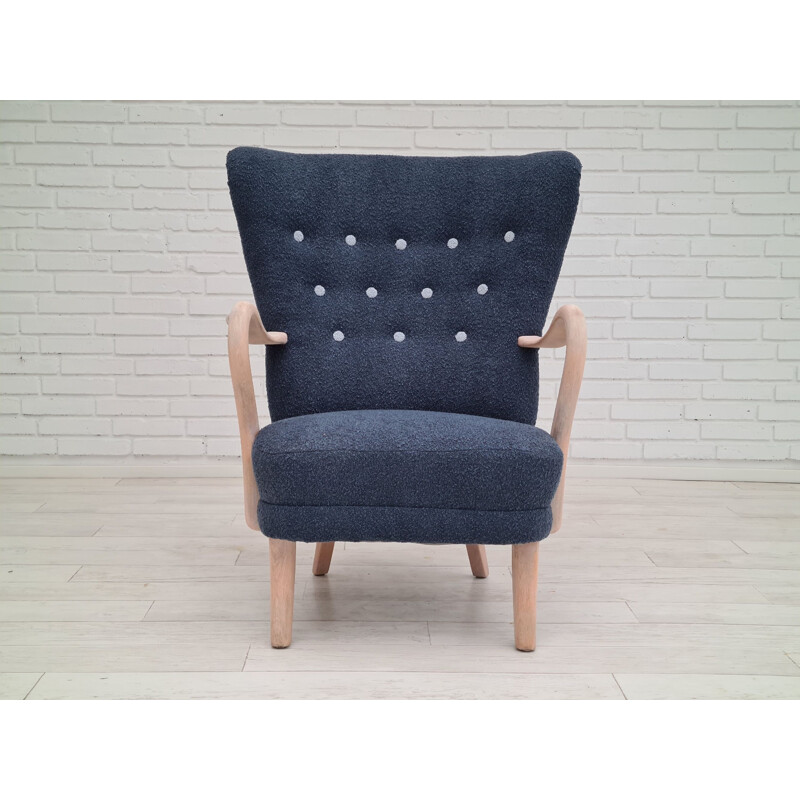 Danish vintage high-backed armchair by Alfred Christensen, 1960s