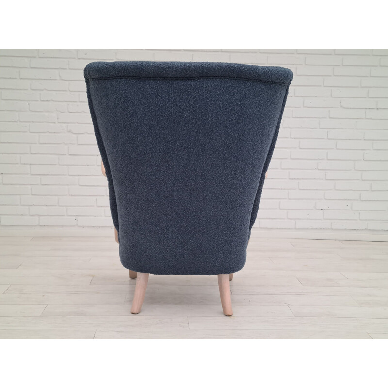 Danish vintage high-backed armchair by Alfred Christensen, 1960s