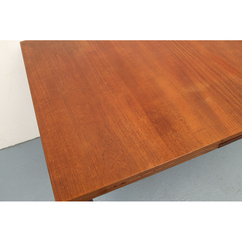 Vintage extendible dining table in teak by Lübke, Germany 1960s