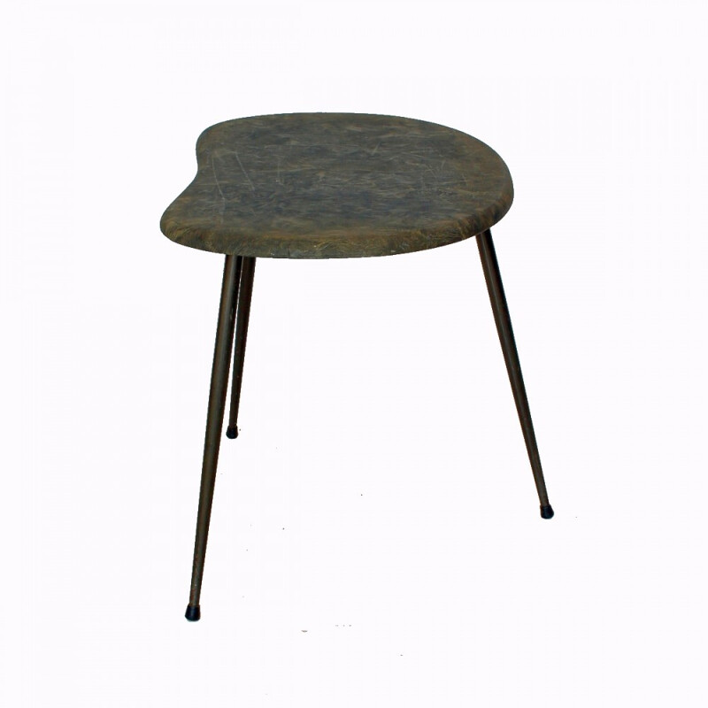 Mid-century side table in wood and metal - 1950s