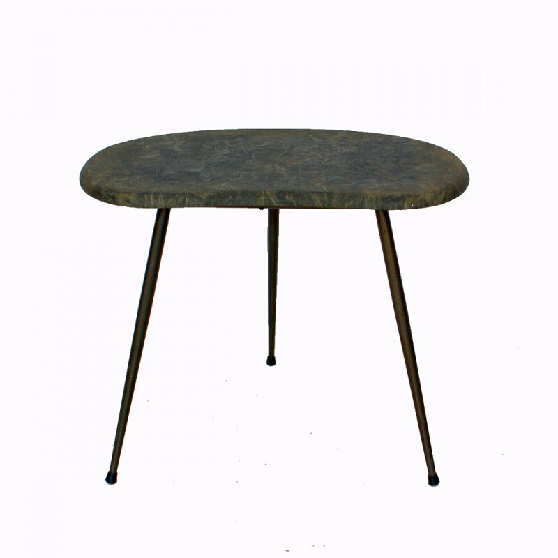 Table d'appoint en bois et métal - 1950