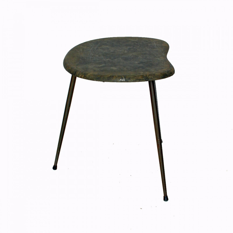 Mid-century side table in wood and metal - 1950s