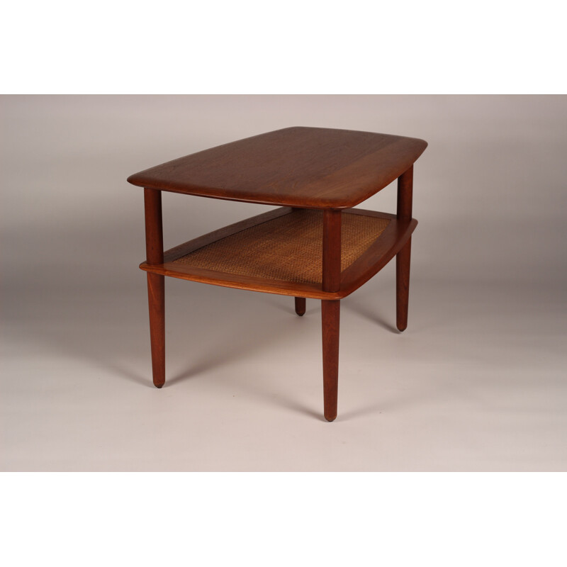 Scandinavian vintage teak side table by Peter Hvidt